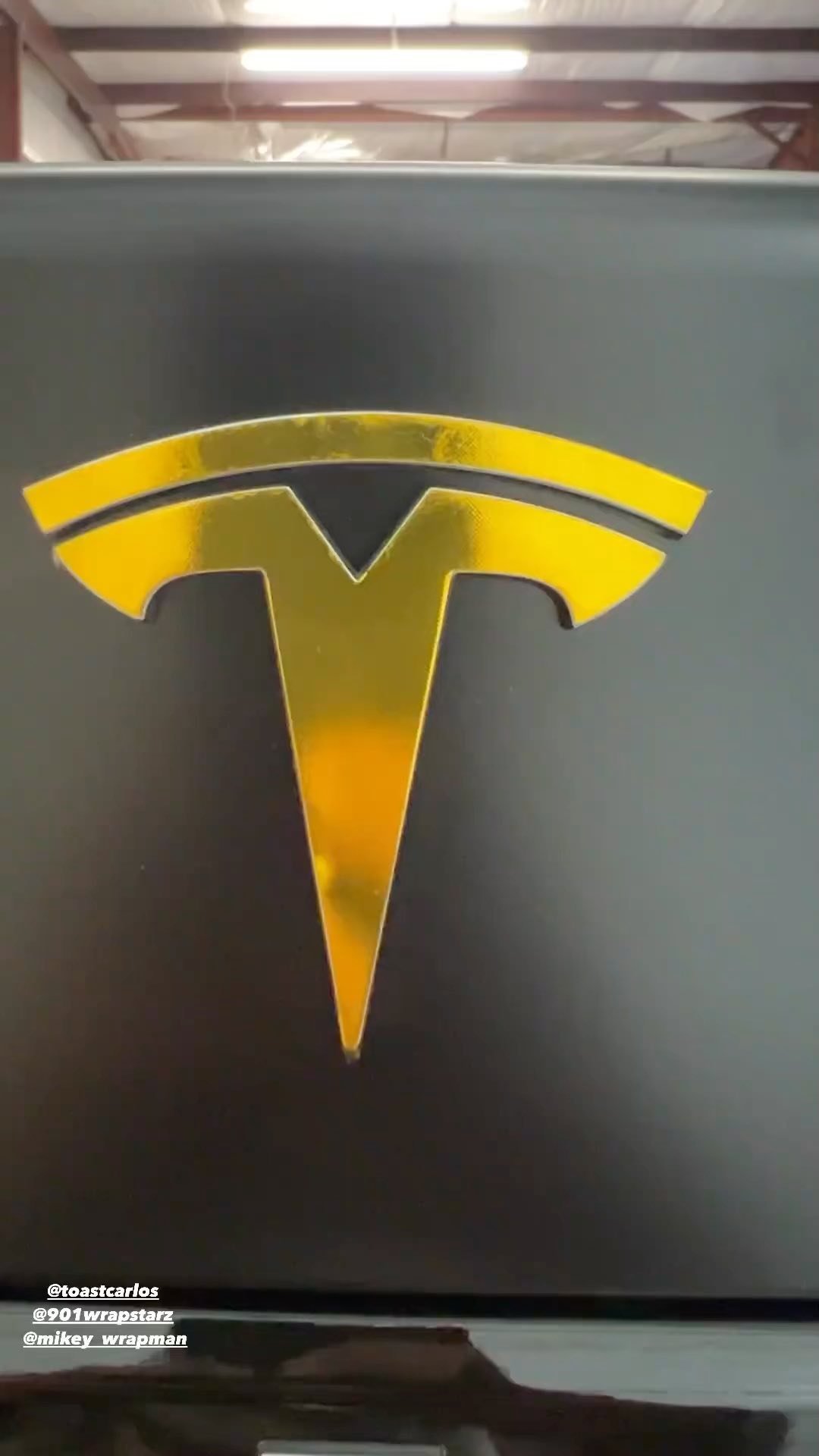 Satin-black Tesla Model S